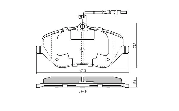 Brake Pad Set, disc brake (FBP-1406)
