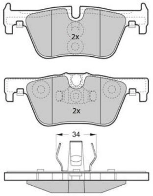 Brake Pad Set, disc brake (FBP-1874)