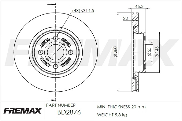 Brake Disc (BD-2876)