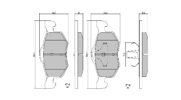 Brake Pad Set, disc brake (FBP-1786)