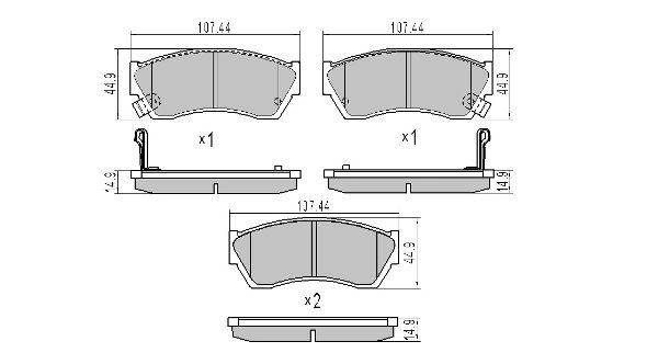 Brake Pad Set, disc brake (FBP-1590)