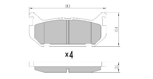 Brake Pad Set, disc brake (FBP-1185)