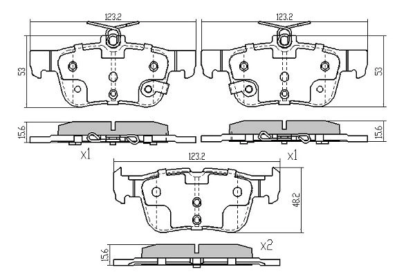 Brake Pad Set, disc brake (FBP-1982)