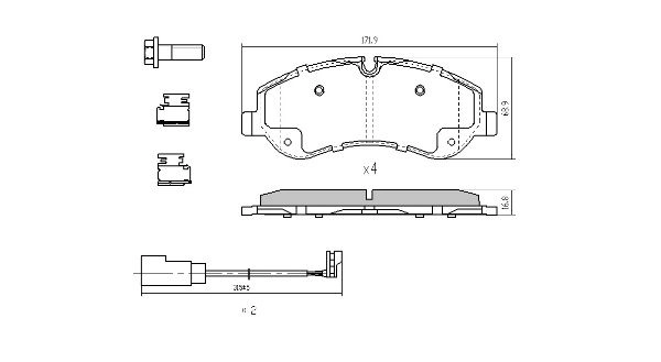Brake Pad Set, disc brake (FBP-1973)