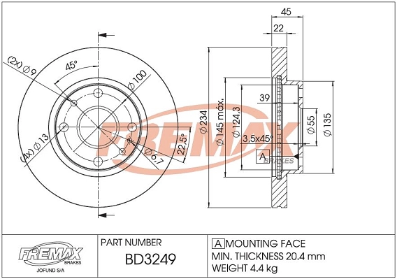 Brake Disc (BD-3249)
