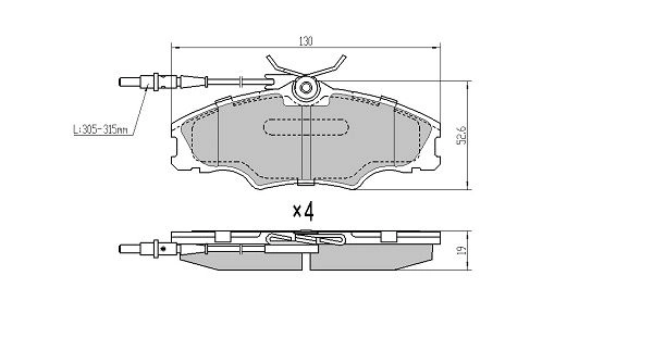 Brake Pad Set, disc brake (FBP-1049)