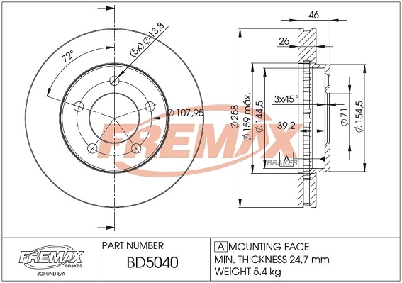Brake Disc (BD-5040)