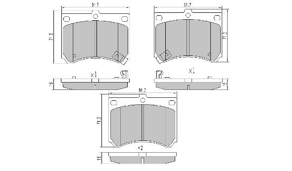 Brake Pad Set, disc brake (FBP-0797)