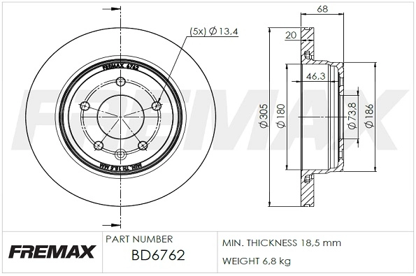Brake Disc (BD-6762)