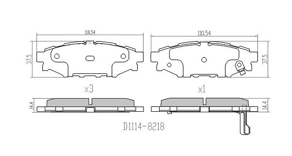 Brake Pad Set, disc brake (FBP-1630)