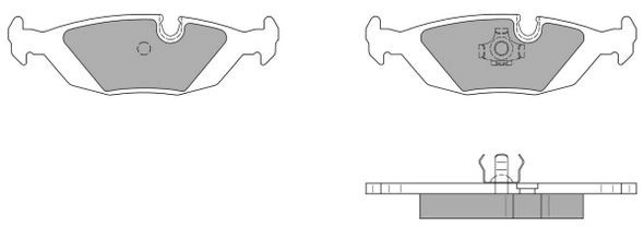 Brake Pad Set, disc brake (FBP-0735)