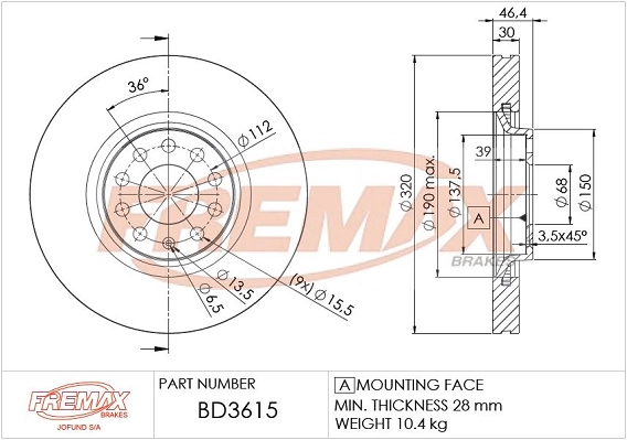 Brake Disc (BD-3615)