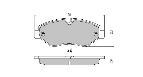 Brake Pad Set, disc brake (FBP-1715)