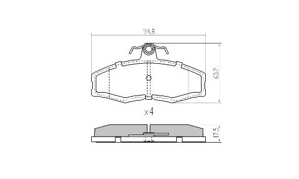 Brake Pad Set, disc brake (FBP-0306)