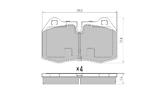 Brake Pad Set, disc brake (FBP-1370)