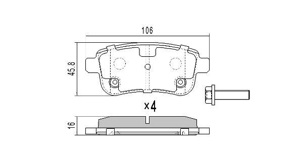 Brake Pad Set, disc brake (FBP-1680)