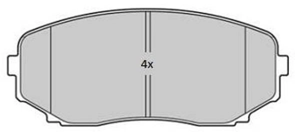 Brake Pad Set, disc brake (FBP-1841)