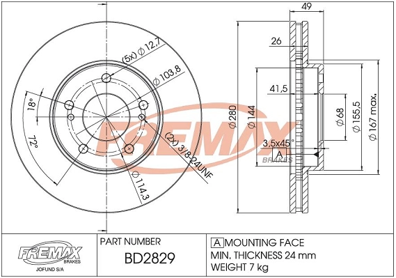 Brake Disc (BD-2829)