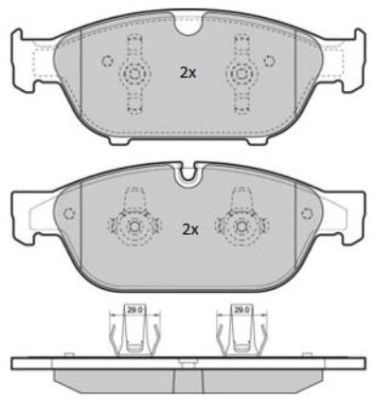 Brake Pad Set, disc brake (FBP-1852)