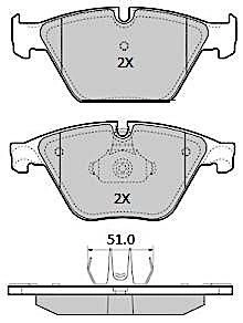 Brake Pad Set, disc brake (FBP-1858)