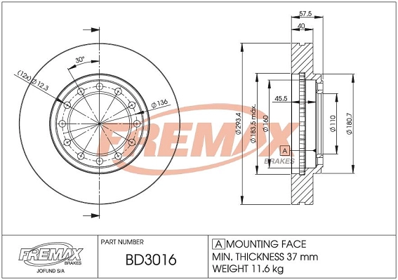 Brake Disc (BD-3016)
