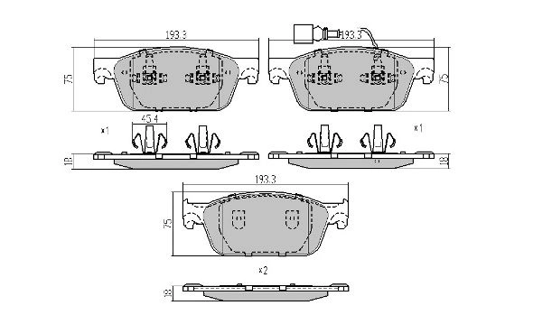 Brake Pad Set, disc brake (FBP-1672)