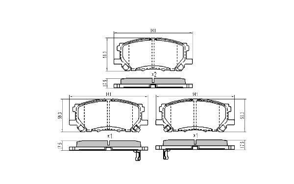 Brake Pad Set, disc brake (FBP-1656)