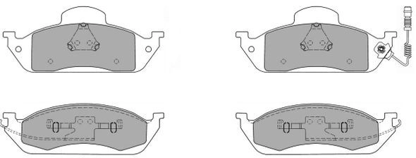Brake Pad Set, disc brake (FBP-1118)