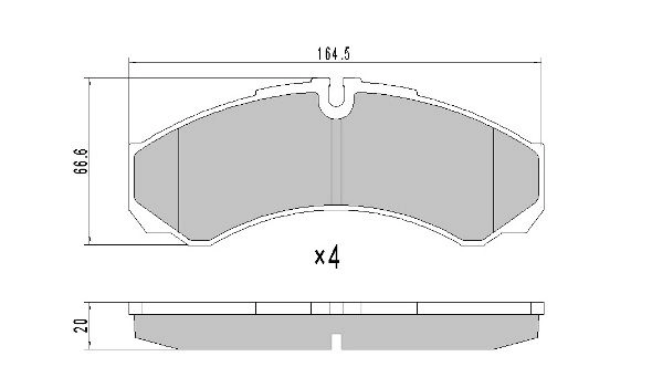 Brake Pad Set, disc brake (FBP-1688)
