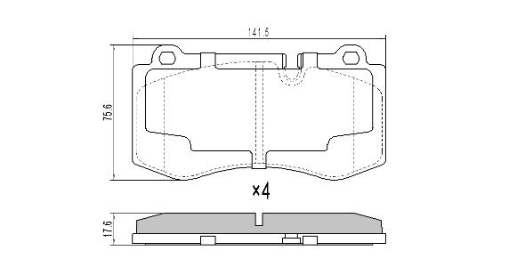Brake Pad Set, disc brake (FBP-1569)