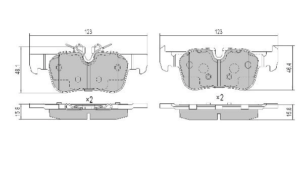 Brake Pad Set, disc brake (FBP-0034)