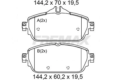 Brake Pad Set, disc brake (FBP-2107)