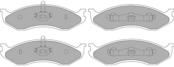Brake Pad Set, disc brake (FBP-0986)