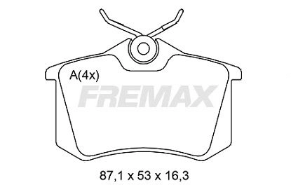 Brake Pad Set, disc brake (FBP-2597)