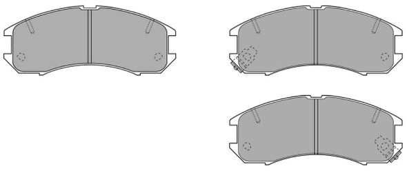 Brake Pad Set, disc brake (FBP-0740)