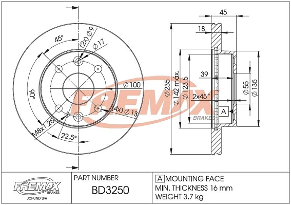 Brake Disc (BD-3250)