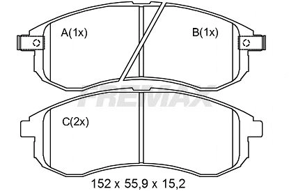 Brake Pad Set, disc brake (FBP-2248)