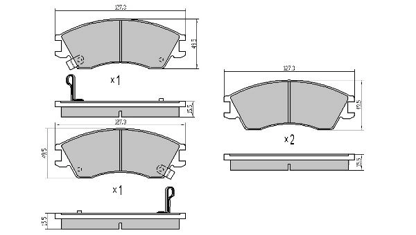 Brake Pad Set, disc brake (FBP-0853)