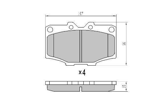 Brake Pad Set, disc brake (FBP-1749)