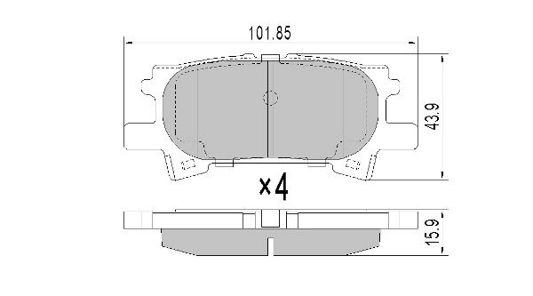 Brake Pad Set, disc brake (FBP-0068)
