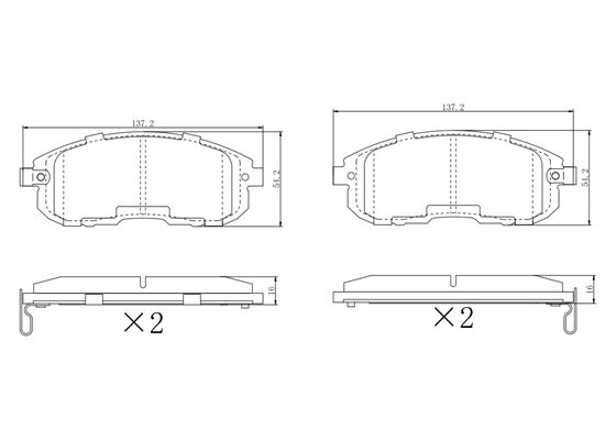 Brake Pad Set, disc brake (FBP-2132)