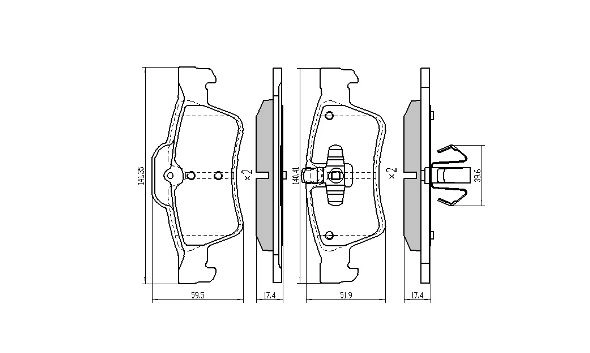 Brake Pad Set, disc brake (FBP-1523)
