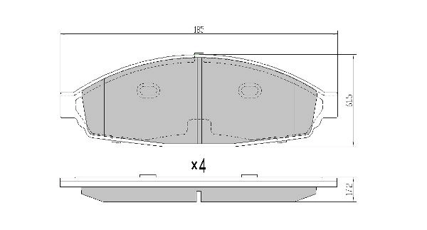 Brake Pad Set, disc brake (FBP-0071)