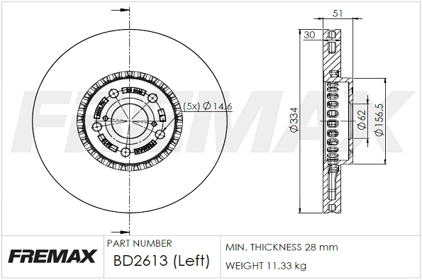 Brake Disc (BD-2613)