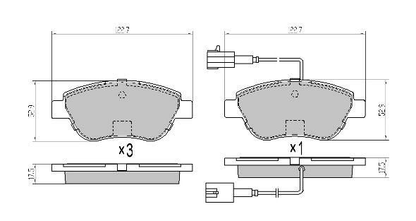 Brake Pad Set, disc brake (FBP-1726)