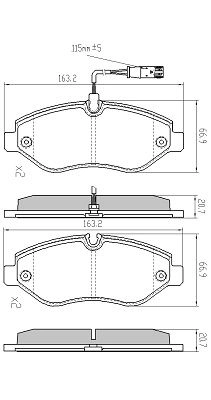 Brake Pad Set, disc brake (FBP-1520)