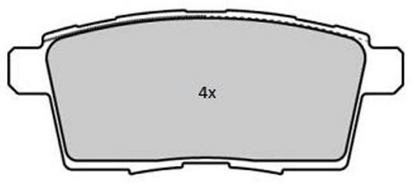 Brake Pad Set, disc brake (FBP-1842)