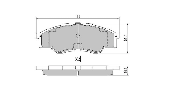 Brake Pad Set, disc brake (FBP-0014)