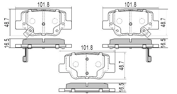 Brake Pad Set, disc brake (FBP-1836)