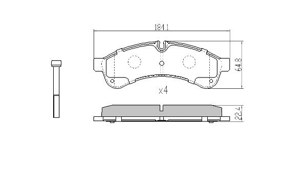 Brake Pad Set, disc brake (FBP-2072)